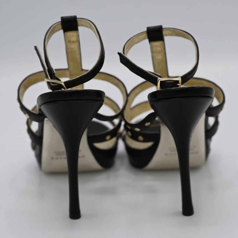 Emy Mack Karlotta Platform Sandal Nappa Black Sz 8
